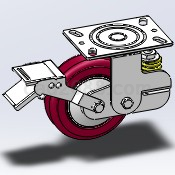 solidworks模型防震轮子装配体