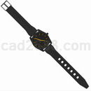 3D打印模型黑色时尚手表