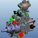 VE型分配泵模型PROE设计