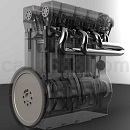 2.0升四缸发动机3D模型UG设计
