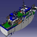 作业船CATIA V5 R21设计