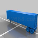 3D打印模型40英尺拖车
