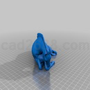 3D打印模型倒下的马