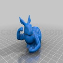 3D打印模型健壮的兔子