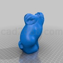 3D打印模型翘首莱曼兔