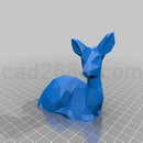 3D打印模型低聚小鹿