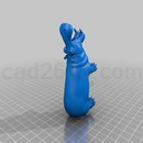3D打印模型张嘴的河马