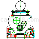 非标铣头机床传动装置CAD装配图