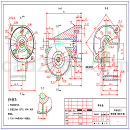 升降电机蜗轮箱CAD图纸