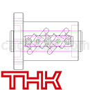 THK球保持器型滚珠丝杠CAD图纸DWG格式