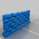 3D打印模型石头堆砌的墙