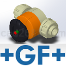 +GF+手动隔膜阀型号5系列隔膜阀3D模型STP/X_T格式