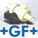 +GF+手动球阀546型真联合球阀3D模型STP/X_T格式