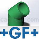 +GF+工程压力管道系统ECOFIT聚乙烯工业用英制管件3D模型汇总STP/X_T格式