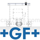 +GF+二级密封管道系统双见二次密封PVC管配件CAD图纸DWG格式