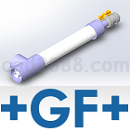 +GF+二级密封管道系统PVC二次密封管配件3D模型STP格式