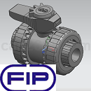 FIP球阀VXE DN10-50系列3D模型IGS格式
