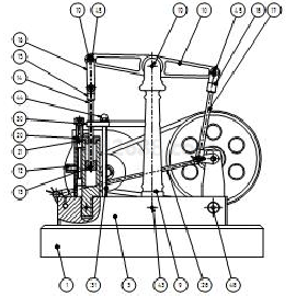 水平梁离心泵蒸汽机设计套图PDF格式 离心泵图纸
