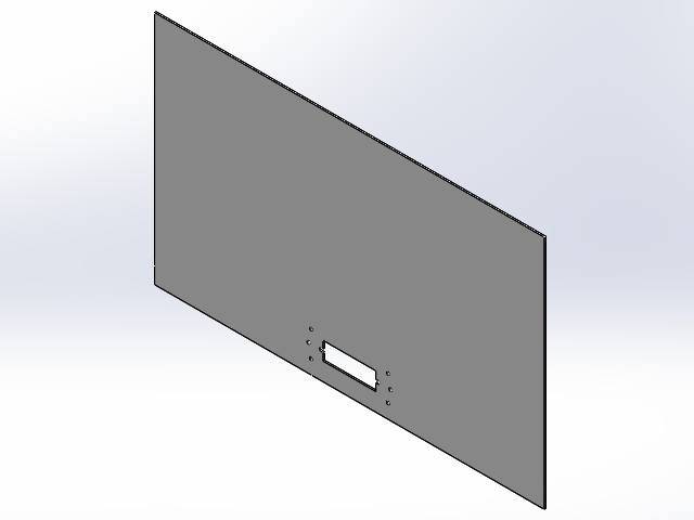 AVD门板3D模型  门板模型 solidworks模型