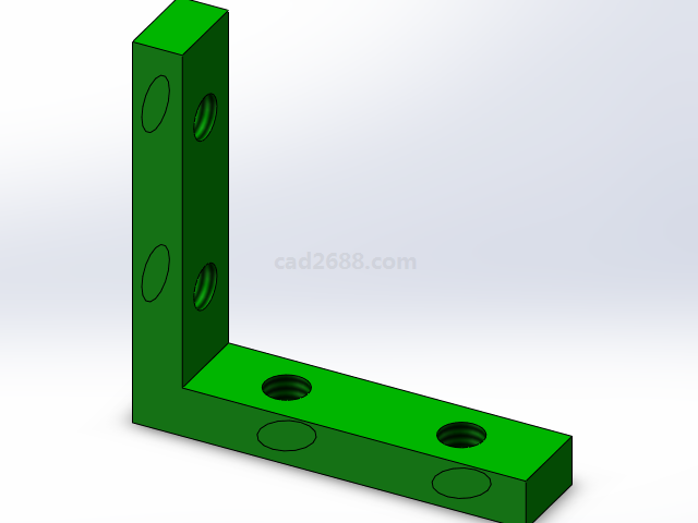 ADM01折叠门直角连接件3D模型 折叠门直角连接件模型  solidworks模型