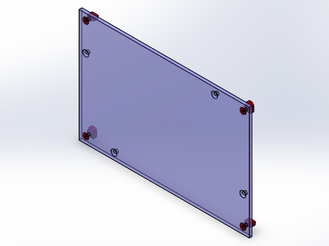 机架封板3D模型FBX4系列 机架封板模型 solidworks模型