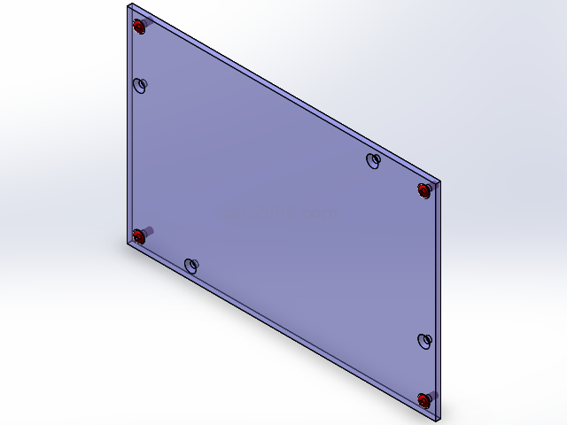 机架封板3D模型FBX8系列 机架封板模型 solidworks模型
