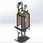 电梯3D模型Solidworks格式 电梯仿真运动模型 电梯运动机械机制设计3D模型  电梯仿真模型 