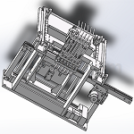 同步轮皮带传动夹具定位3D模型设备Solidworks设计  带传动设计 带轮3D模型